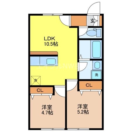 長与駅 徒歩27分 1階の物件間取画像